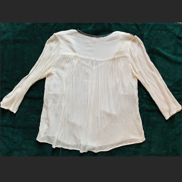 Collective Concepts White Embroidered Peasant Blouse - Picture 2 of 6